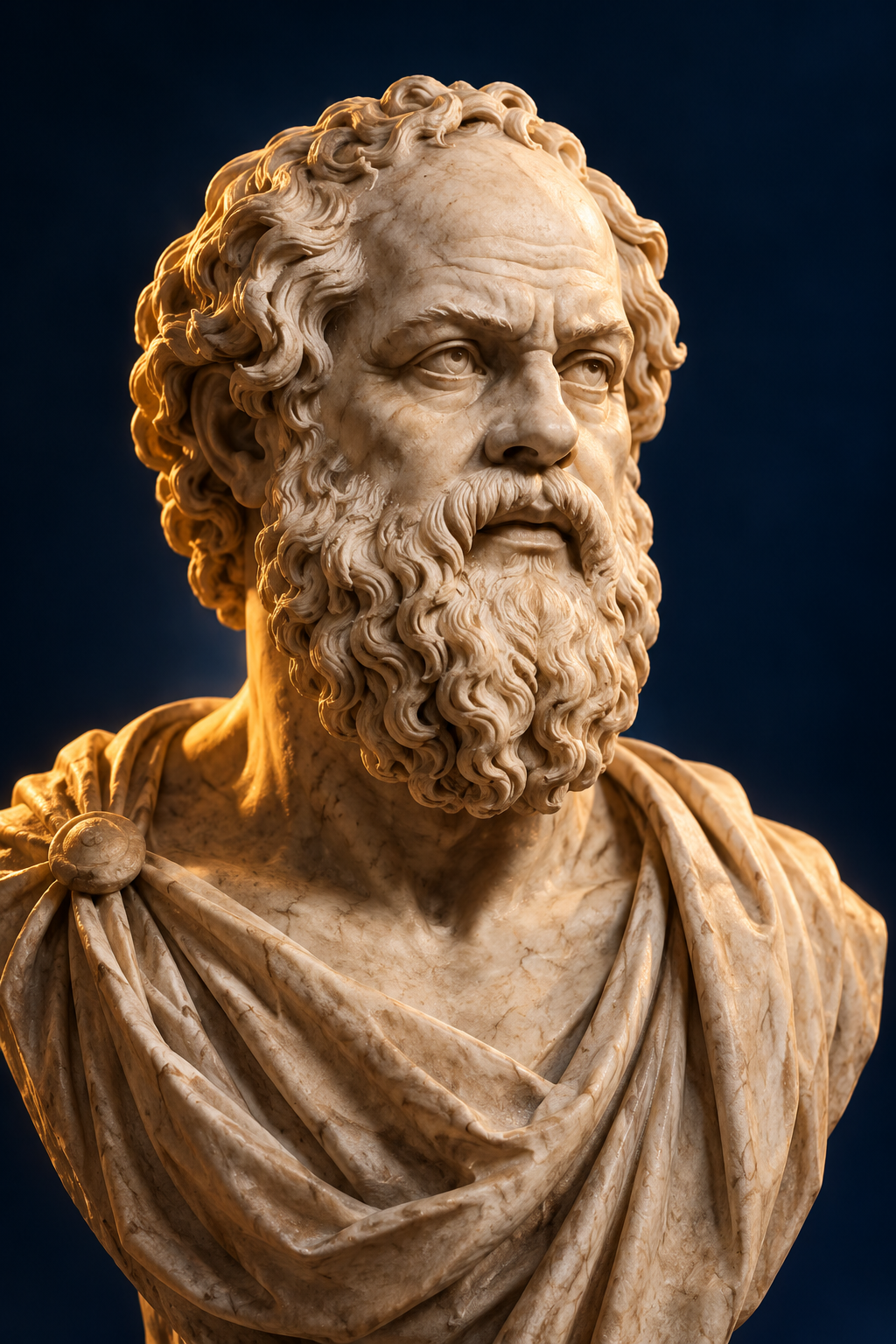 Busto clásico de mármol de Sócrates